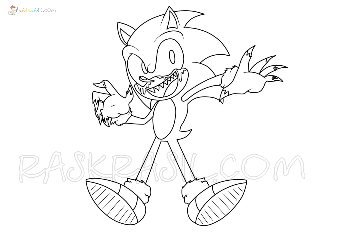 Sonic Exe Coloring Pages | New Pictures Free Printable