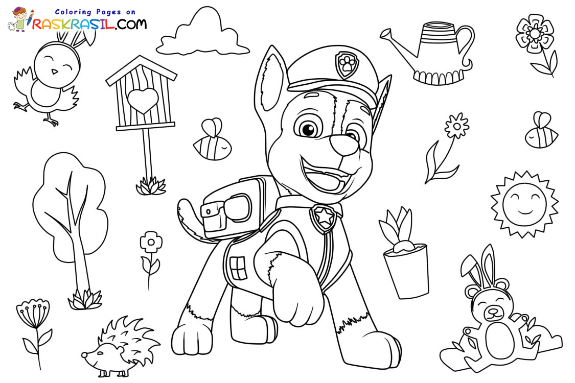 Coloriage de Paw Patrol à imprimer et colorier  Paw patrol coloring pages,  Paw patrol coloring, Unicorn coloring pages