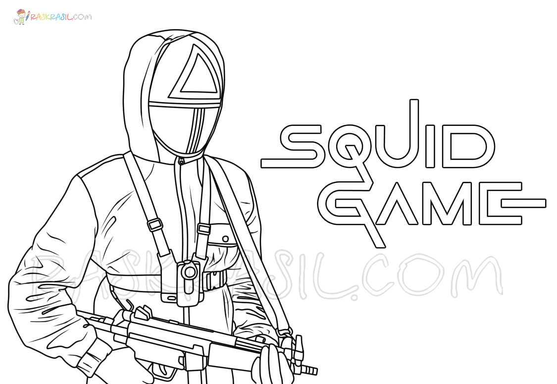 Desenho Para Colorir Jogo em Lula (Squid game) imprimir