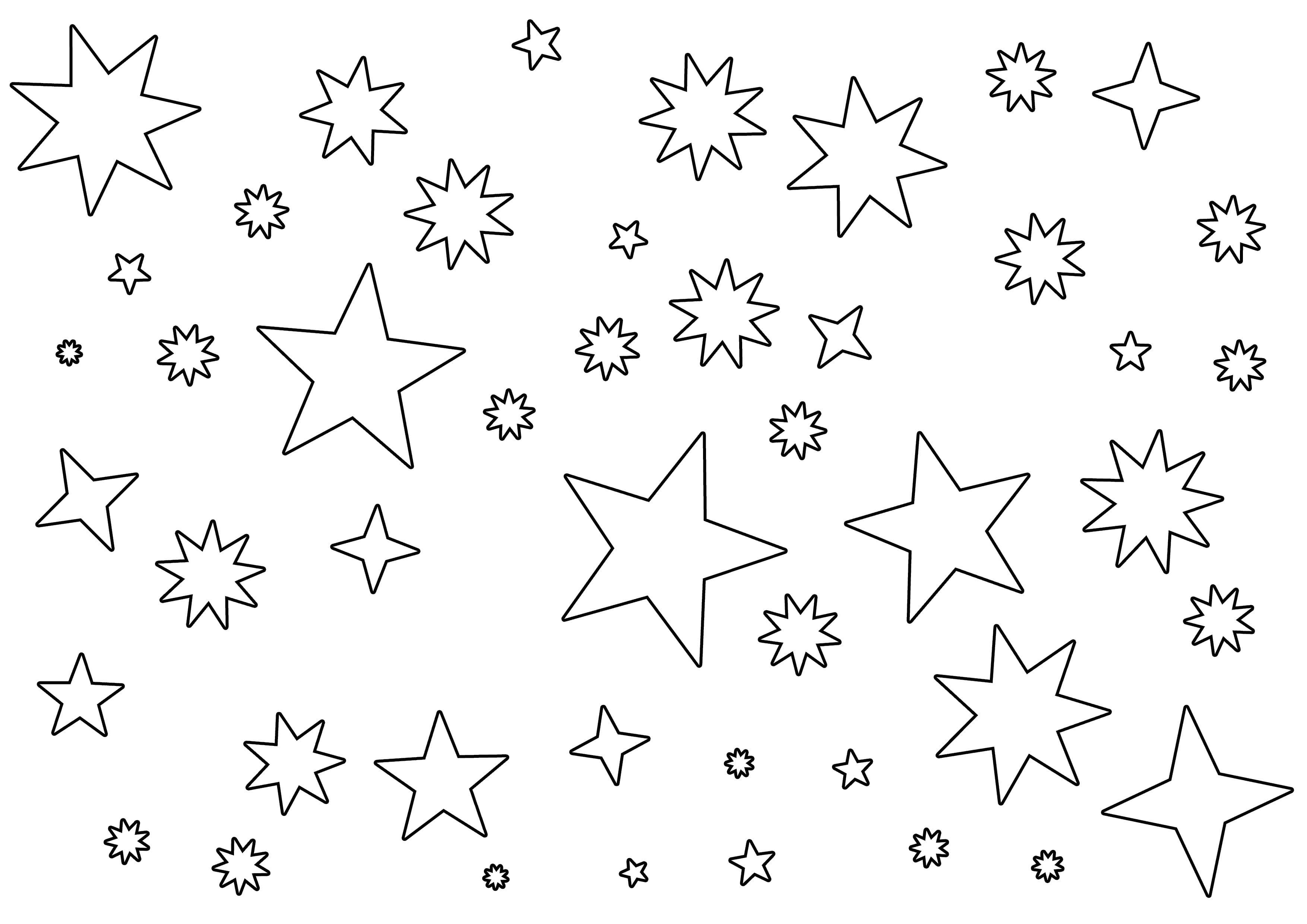 Картинки раскраски звезда (53 фото)