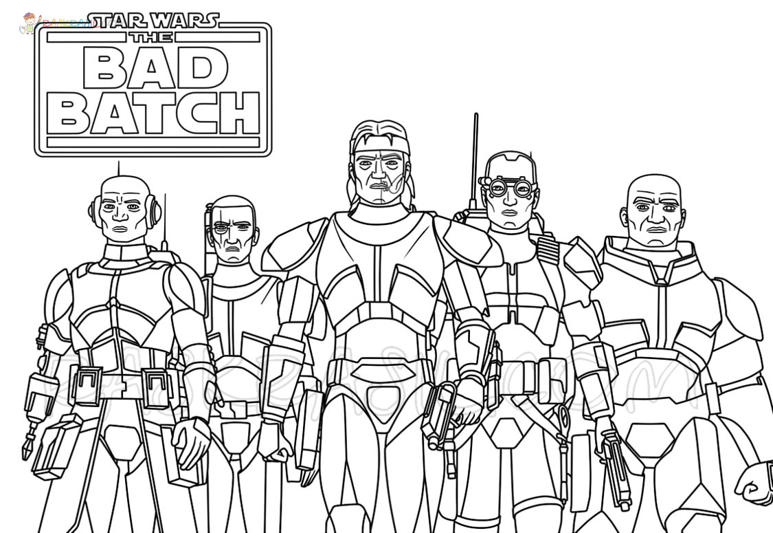 Star Wars The Bad Batch Coloring Pages   New Pictures Free Printable