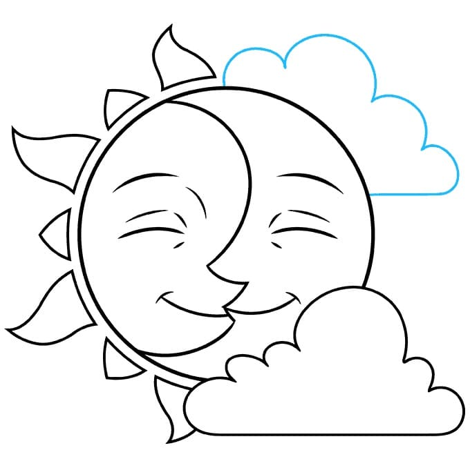 Sun and Moon Coloring Pages | 90 Pictures Free Printable