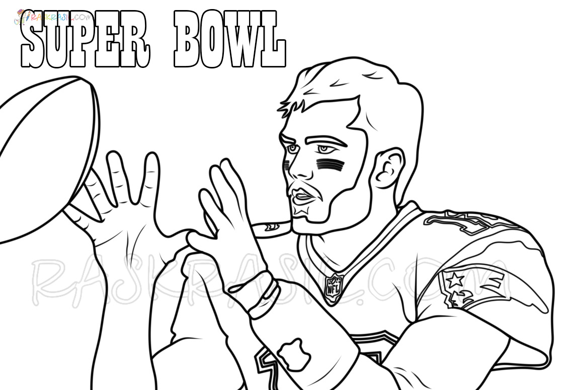 Super Bowl Coloring Pages | 60 New Pictures Free Printable