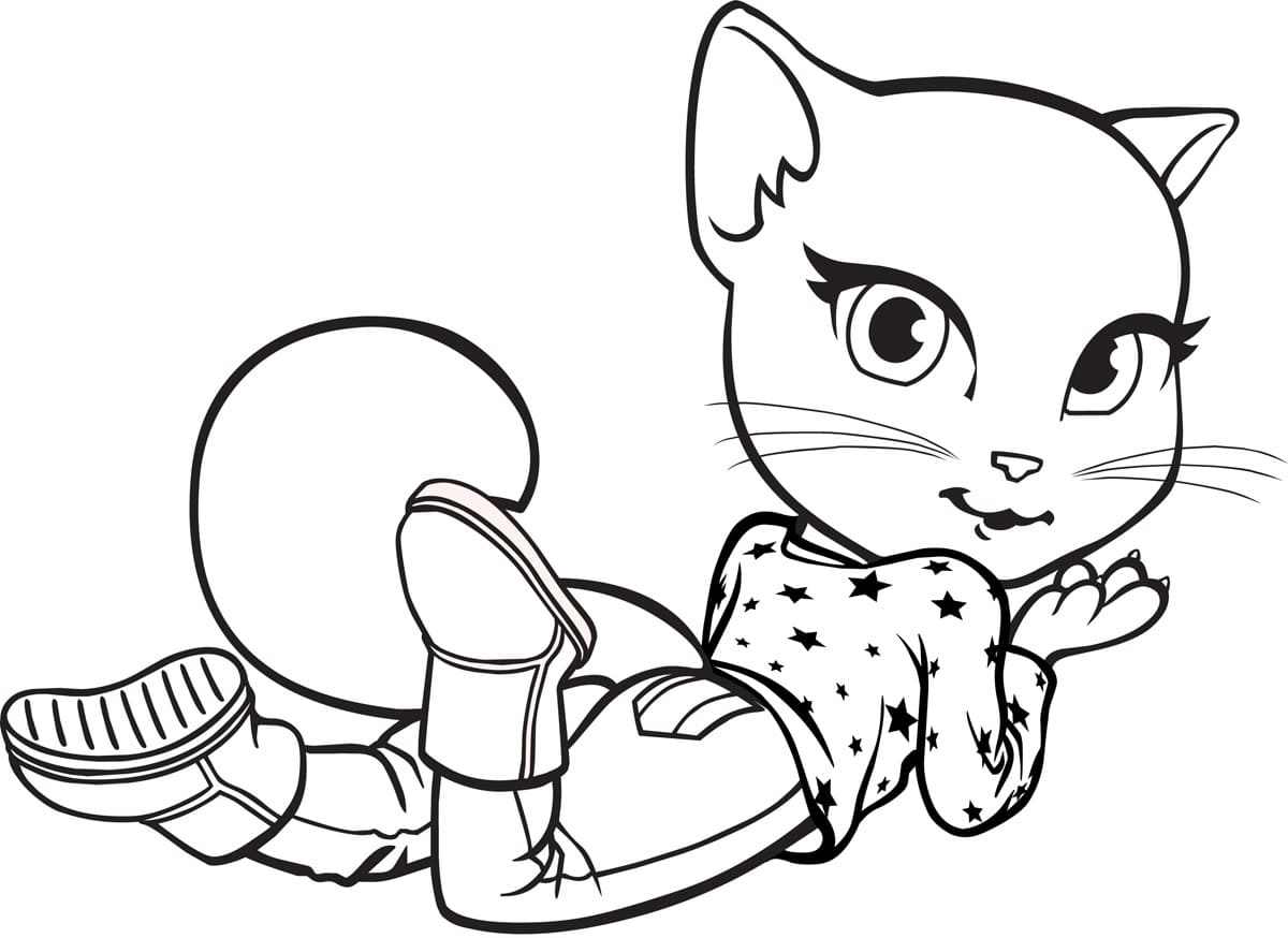 Talking Tom Coloring Pages | 50 Pictures Free Printable