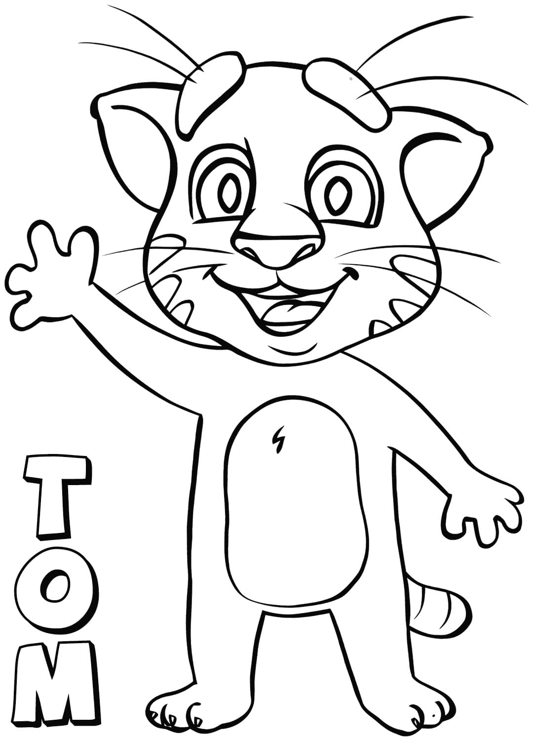 Talking Tom Coloring Pages 50 Pictures Free Printable.