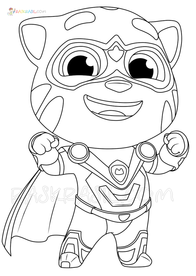 Talking Tom Hero Dash Coloring Pages | New Pictures Free Printable