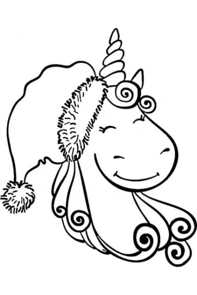 Christmas Unicorn Coloring Pages | 30 Pictures Free Printable