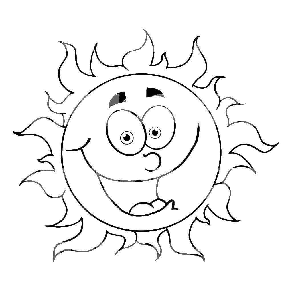 Раскраски Солнышко для детей - Скачать или Распечатать бесплатно