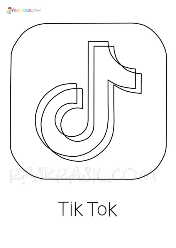 Dibujos de Tik Tok para colorear - Imprime gratis en RASKRASIL.COM