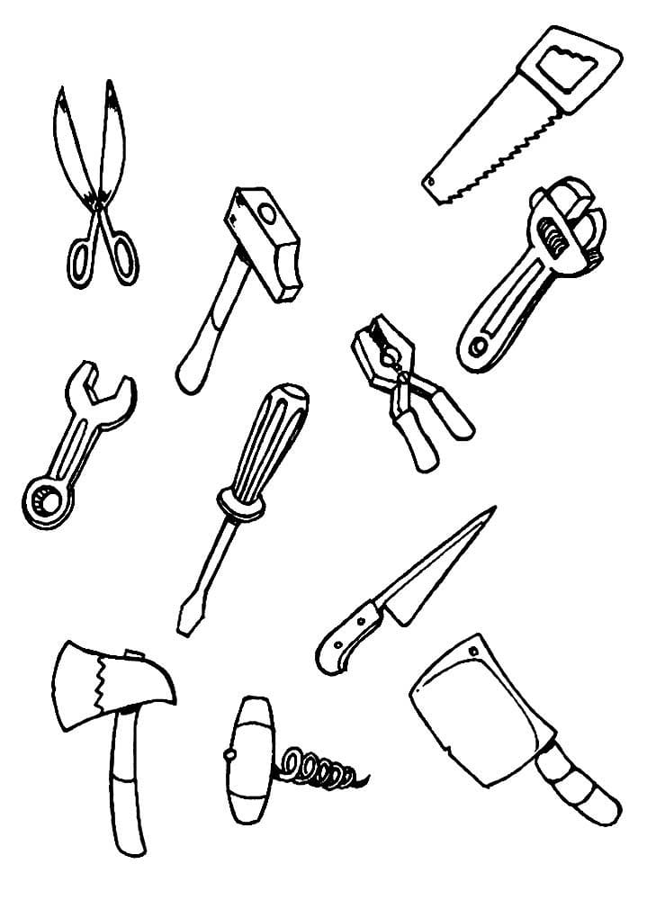 Tool Coloring Pages | 100 Pictures Free Printable