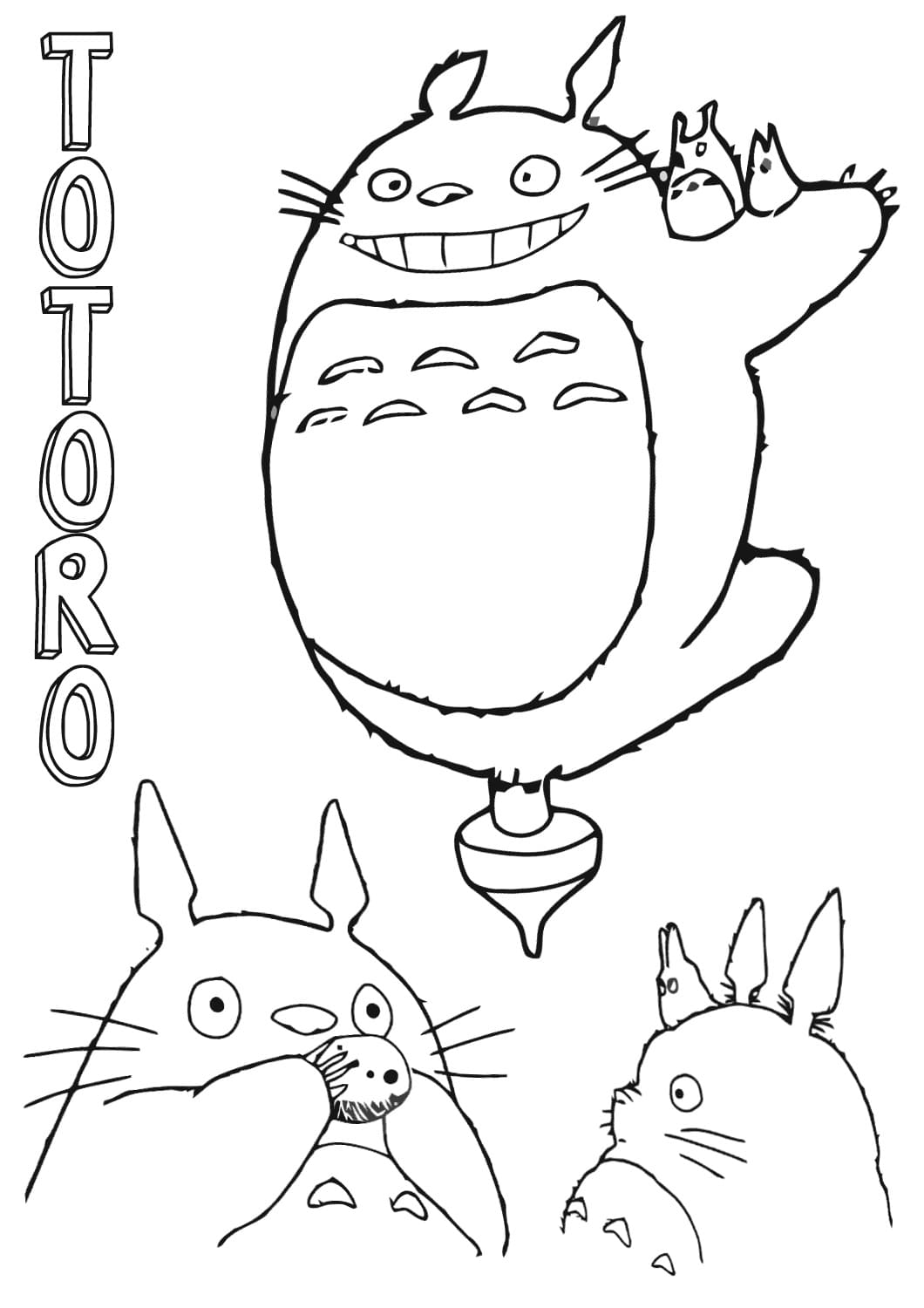 Kolorowanki Totoro | Darmowe Malowanki do wydruku
