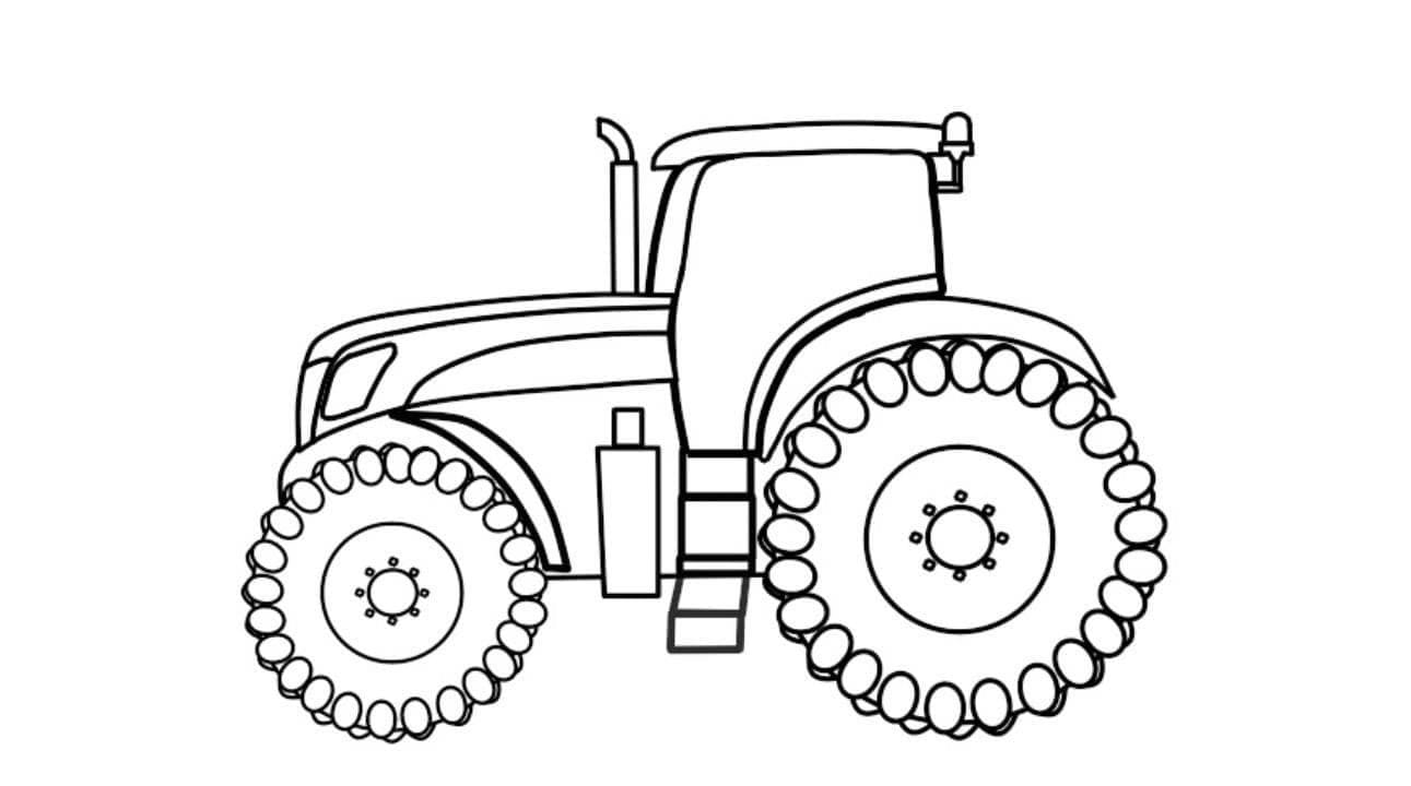 Desenho de Trator para colorir – Imagem e Molde e para imprimir