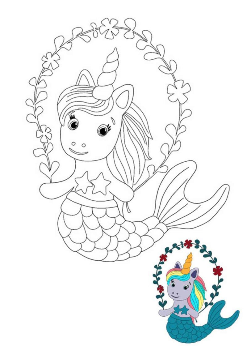 Unicorn Mermaid Coloring Pages | New Free Coloring Pages