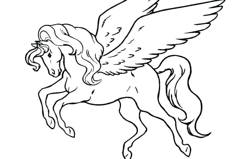 Раскраски Единорог с Крыльями - Распечатывайте бесплатно