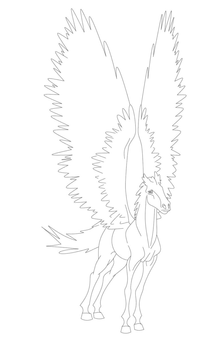 Unicorn With Wings Coloring Pages