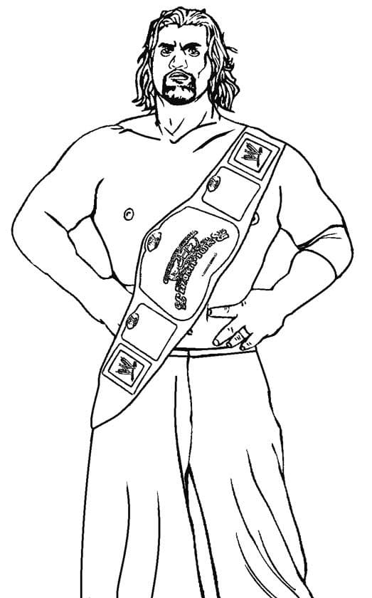 WWE Coloring Pages | 100 Pictures of Wrestlers Free Printable