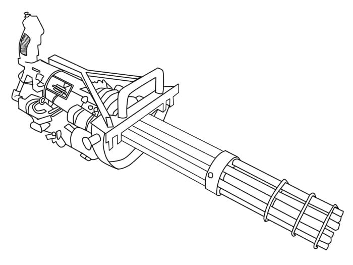 coloring pages of machine guns