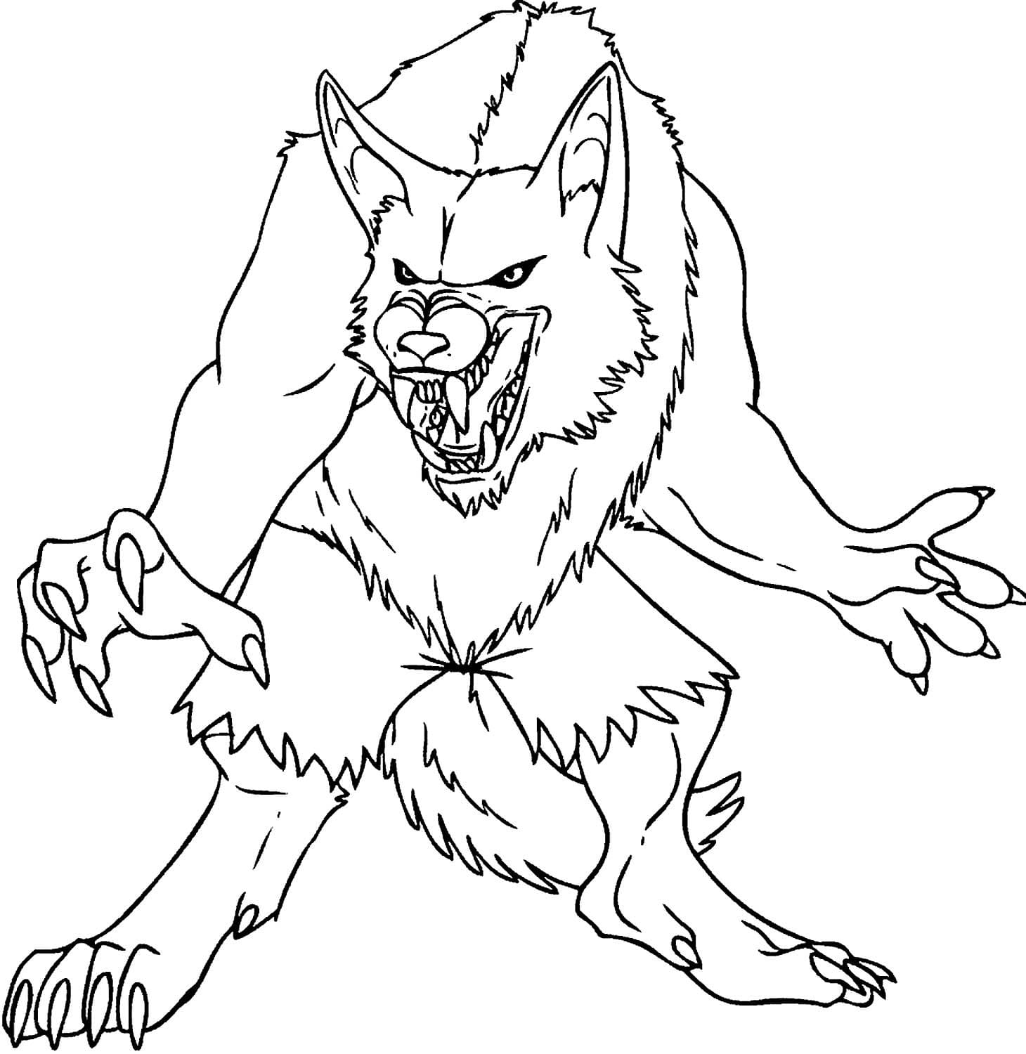 Ausmalbilder Werwolf | Kostenlos Malvorlagen zum Ausdrucken