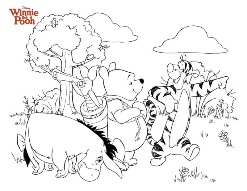 Coloriage Winnie l'Ourson à imprimer