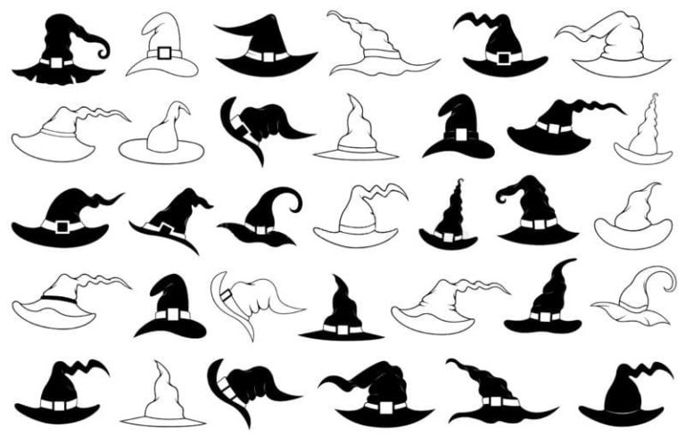 Coloriage Chapeau de sorciere - 100 images à imprimer gratuits
