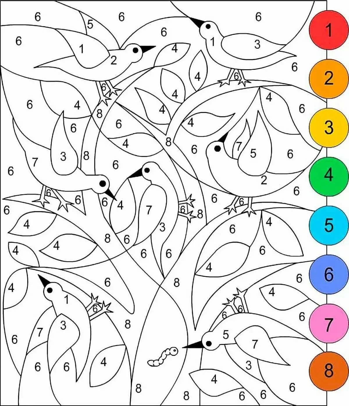 Conta e Colora - 100 migliori Disegni da Colorare in Base ai Numeri