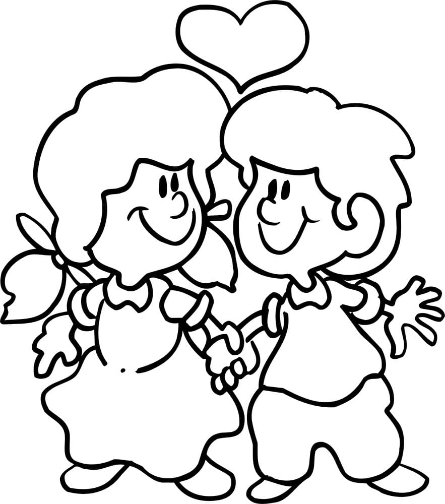 Couples Coloring Pages | 100 images Free Printable