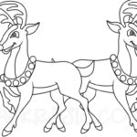 Omalovánky vánoční sobi k vytisknutí