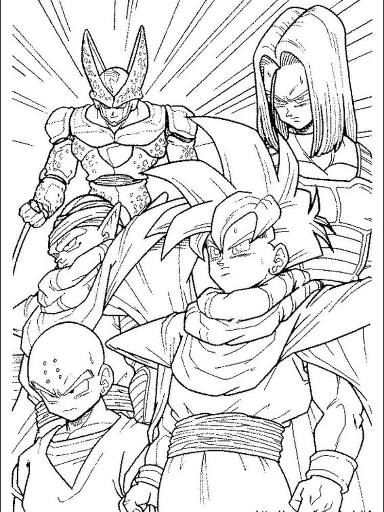 Dragon Ball Z Coloring Pages | 110 Pictures Free Printable