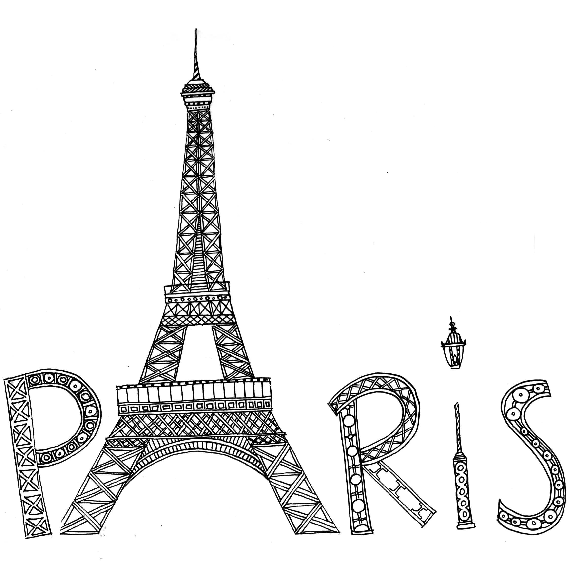 Ausmalbilder Eiffelturm  6 Malvorlagen Kostenlos zum Ausdrucken