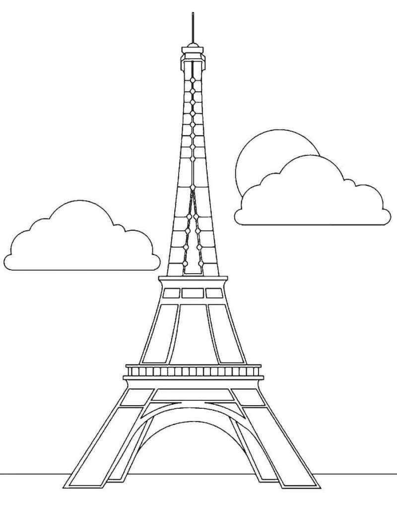 Dibujos de Torre Eiffel para colorear - 60 imágenes para imprimir gratis