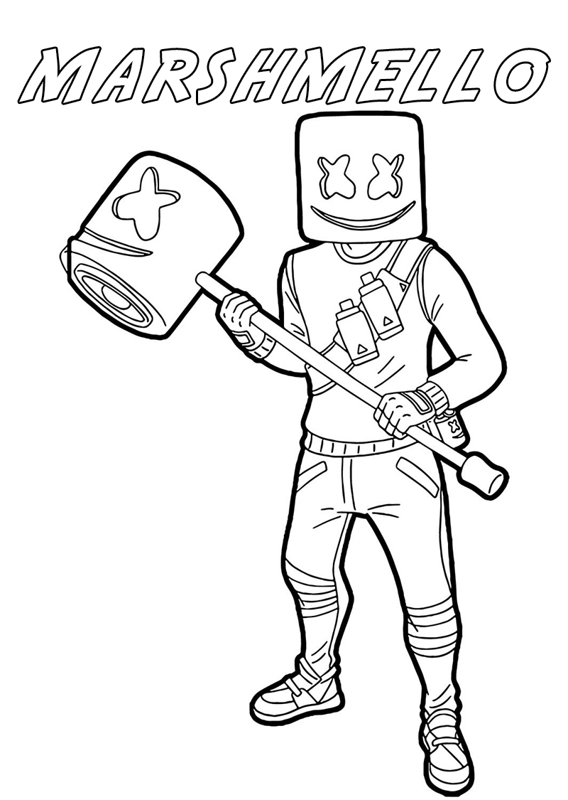 fortnite coloring pages easy