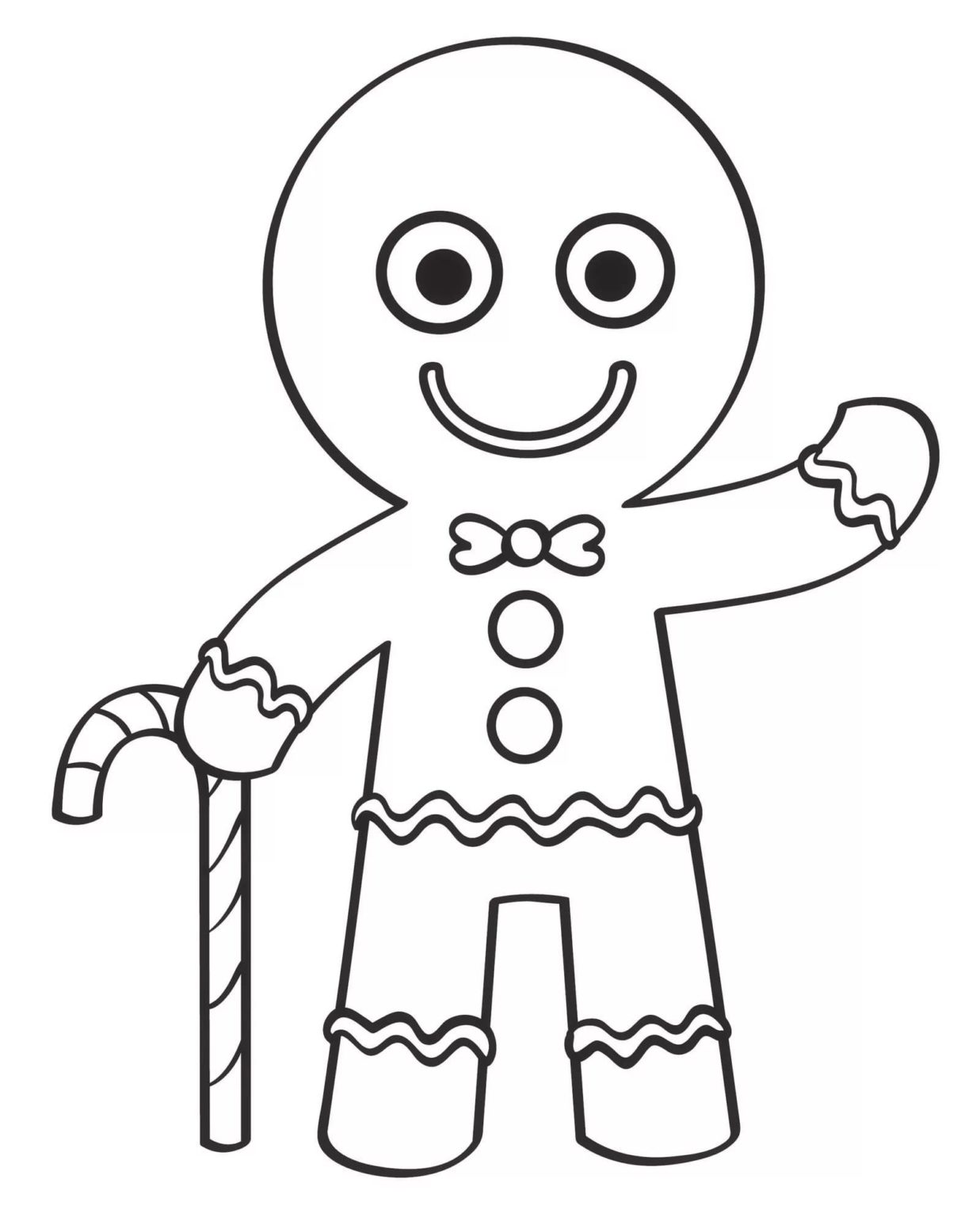 Desenhos de Boneco de Gengibre para colorir. Grátis para impressão