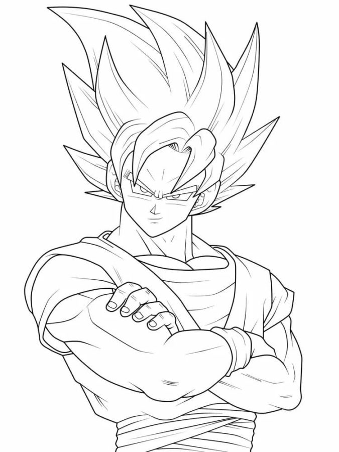 Desenhos de Goku para Colorir