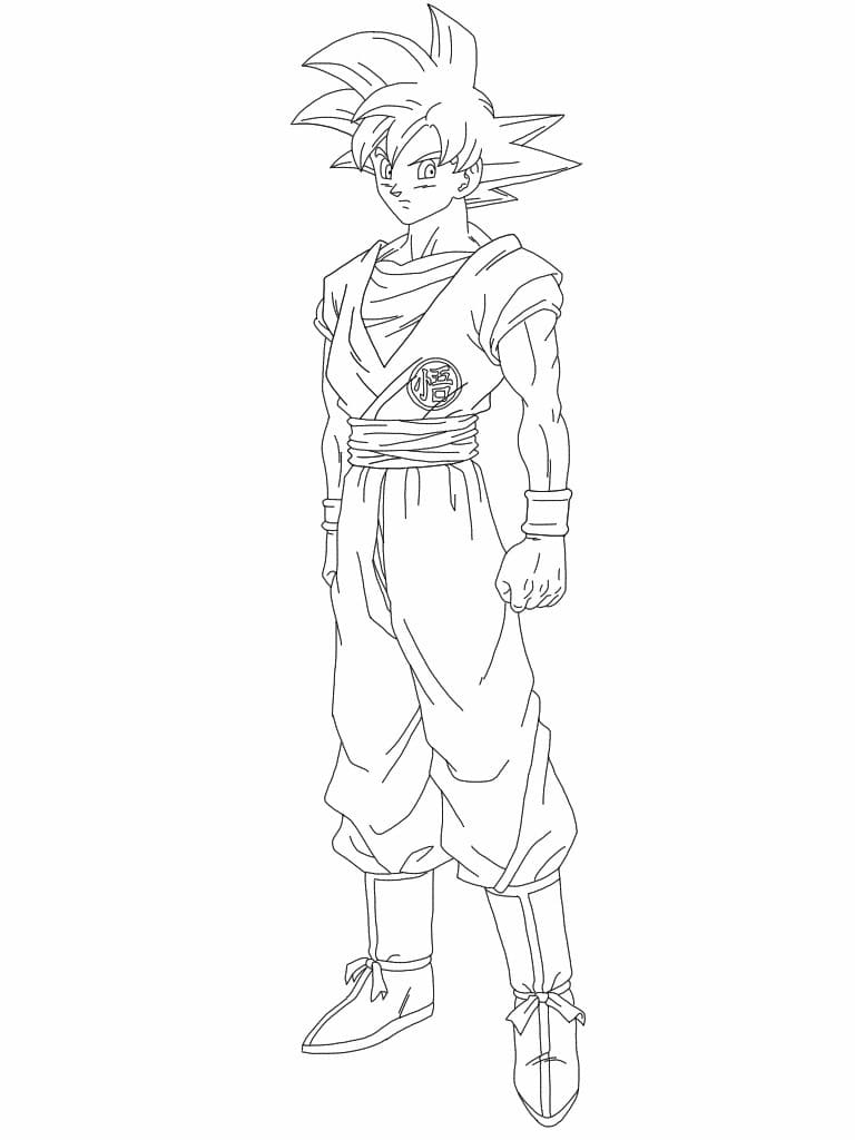 Goku Coloring Pages | Free Printable of the main character Dragon Ball Z