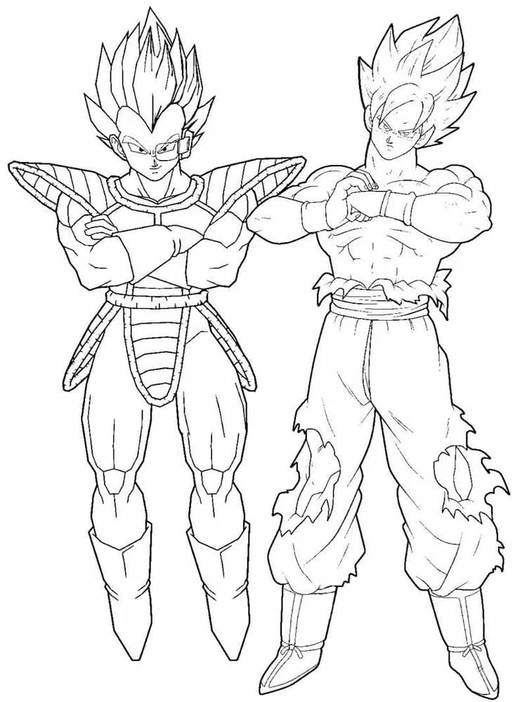 Goku Coloring Pages | Free Printable of the main character Dragon Ball Z