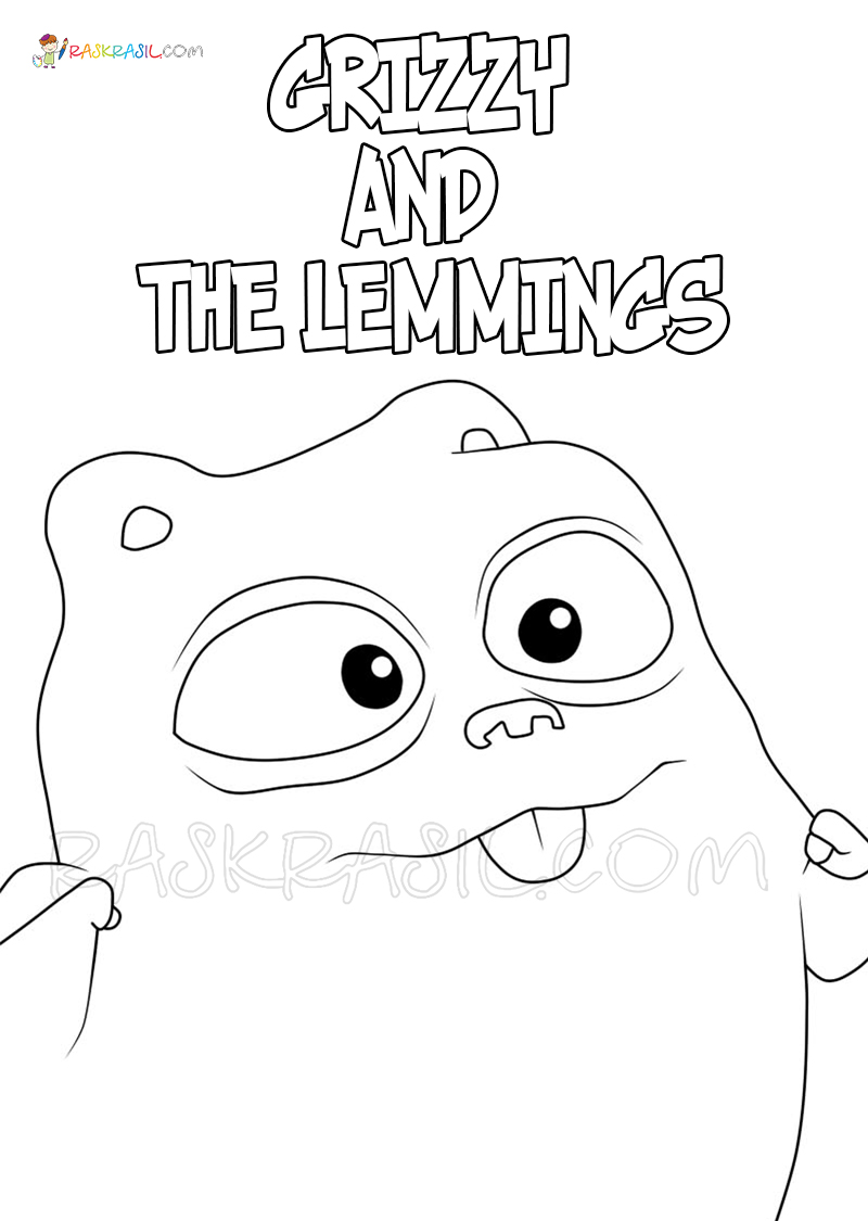 Ausmalbilder Grizzy und die Lemmings | Neue Malvorlagen zum Drucken