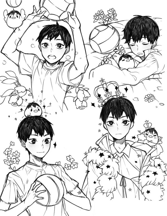 Coloriage Haikyuu!! - 60 images Volleyball Anime Imprimez gratuitement