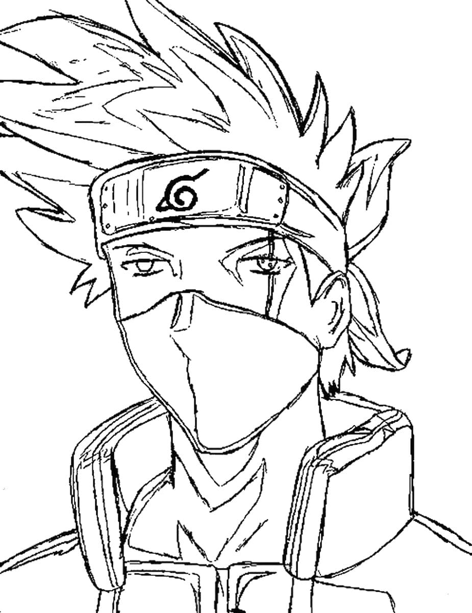 Desenho para colorir Fortnite Naruto : Kakashi skin / Black Ops