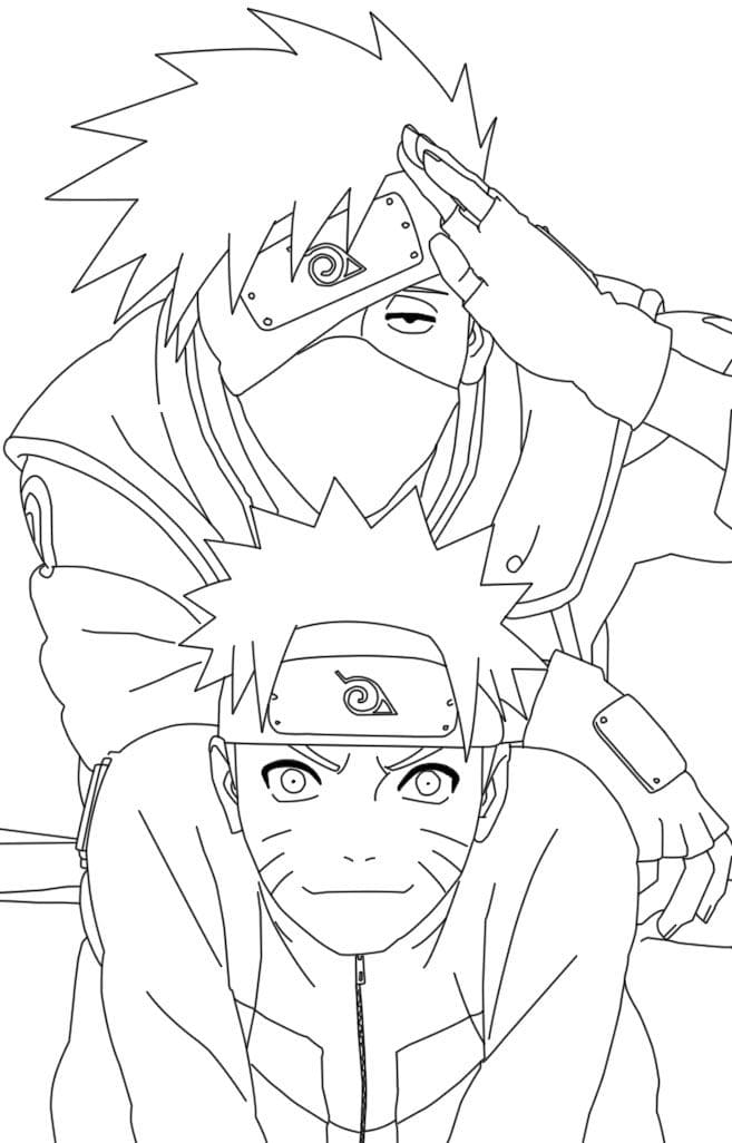 Desenho para colorir Fortnite Naruto : Kakashi skin / Black Ops