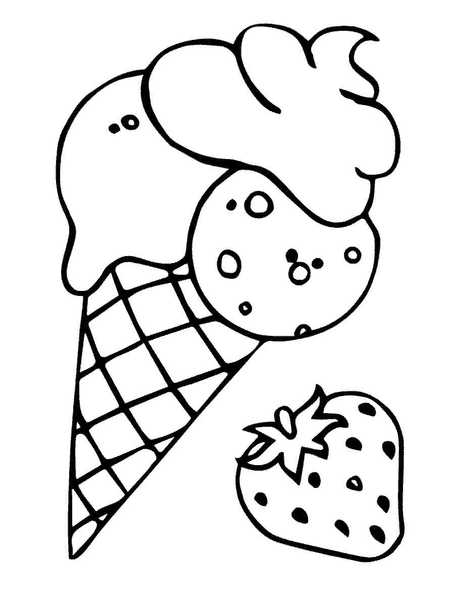 Раскраска для девочек мороженое