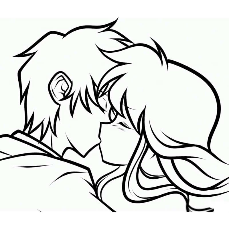 Free Anime Couple Coloring Pages  Download in PDF  Templatenet
