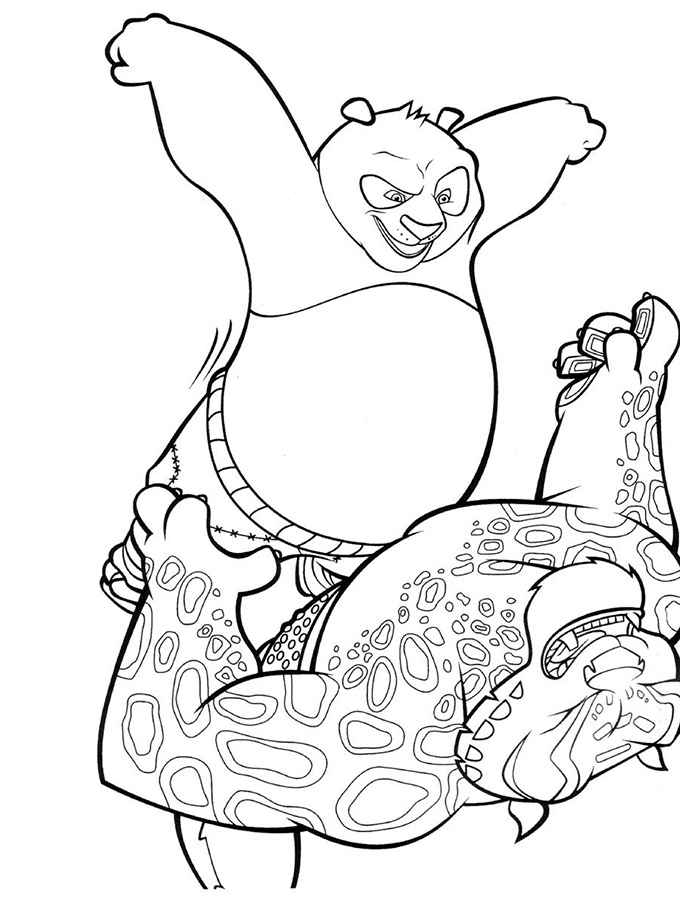 Desenhos do Kung Fu Panda para colorir - 100 imagens para imprimir