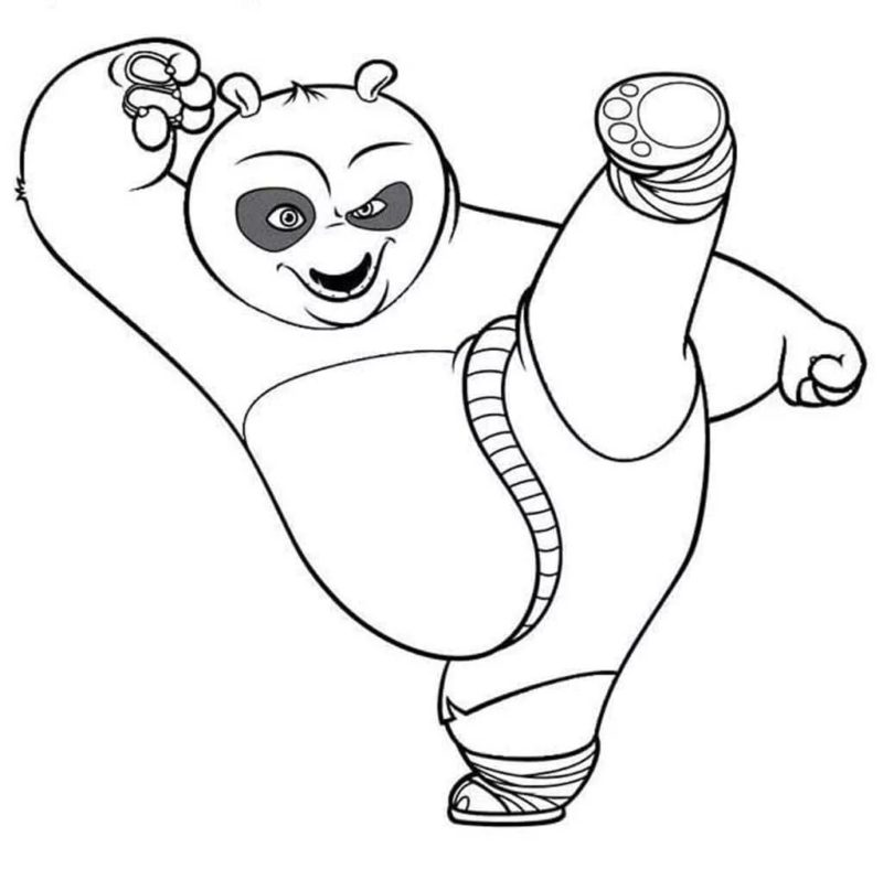 Dibujos de Kung Fu Panda para Colorear - 100 imágenes para imprimir