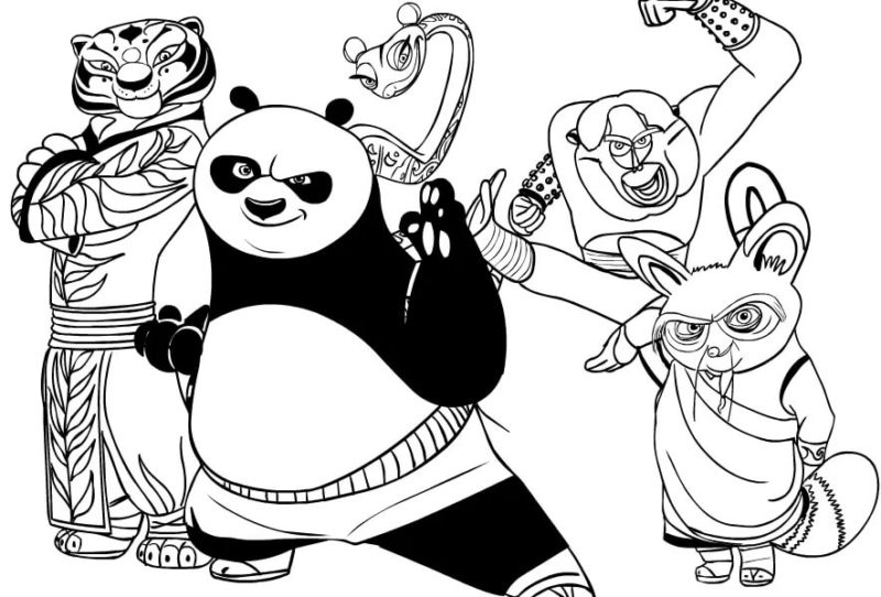 Coloriage Kung Fu Panda - 100 images pour une impression gratuite