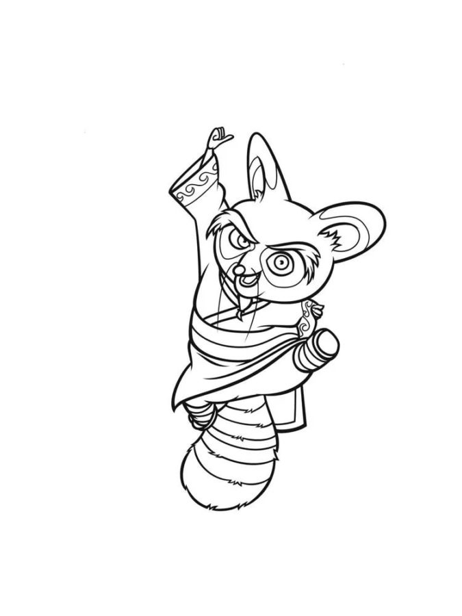 Dibujos de Kung Fu Panda para Colorear - 100 imágenes para imprimir