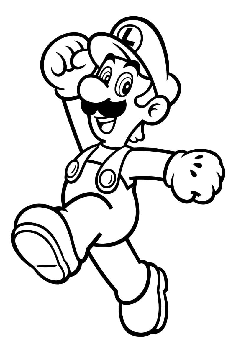 Luigi Coloring Pages   20 Best Images Free Printable