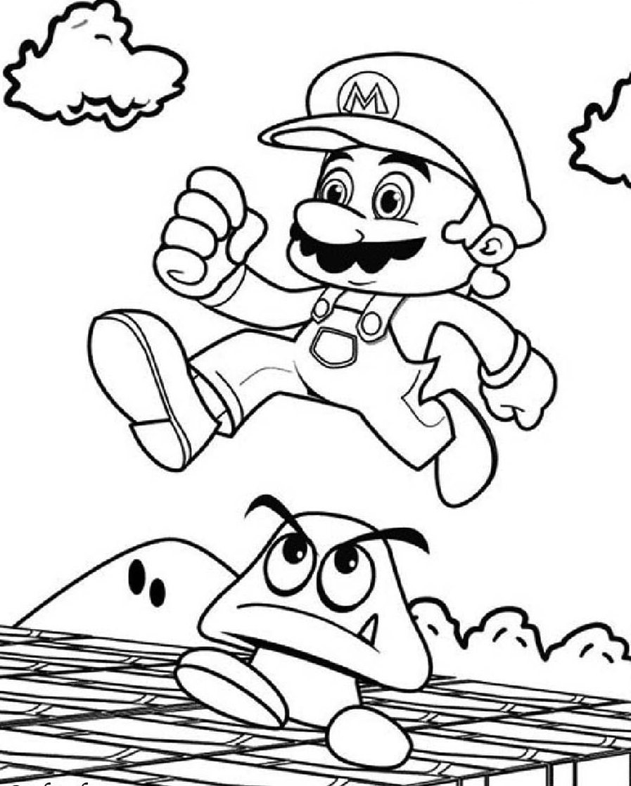 Disegni di Super Mario Bros da colorare - Stampa gratuita