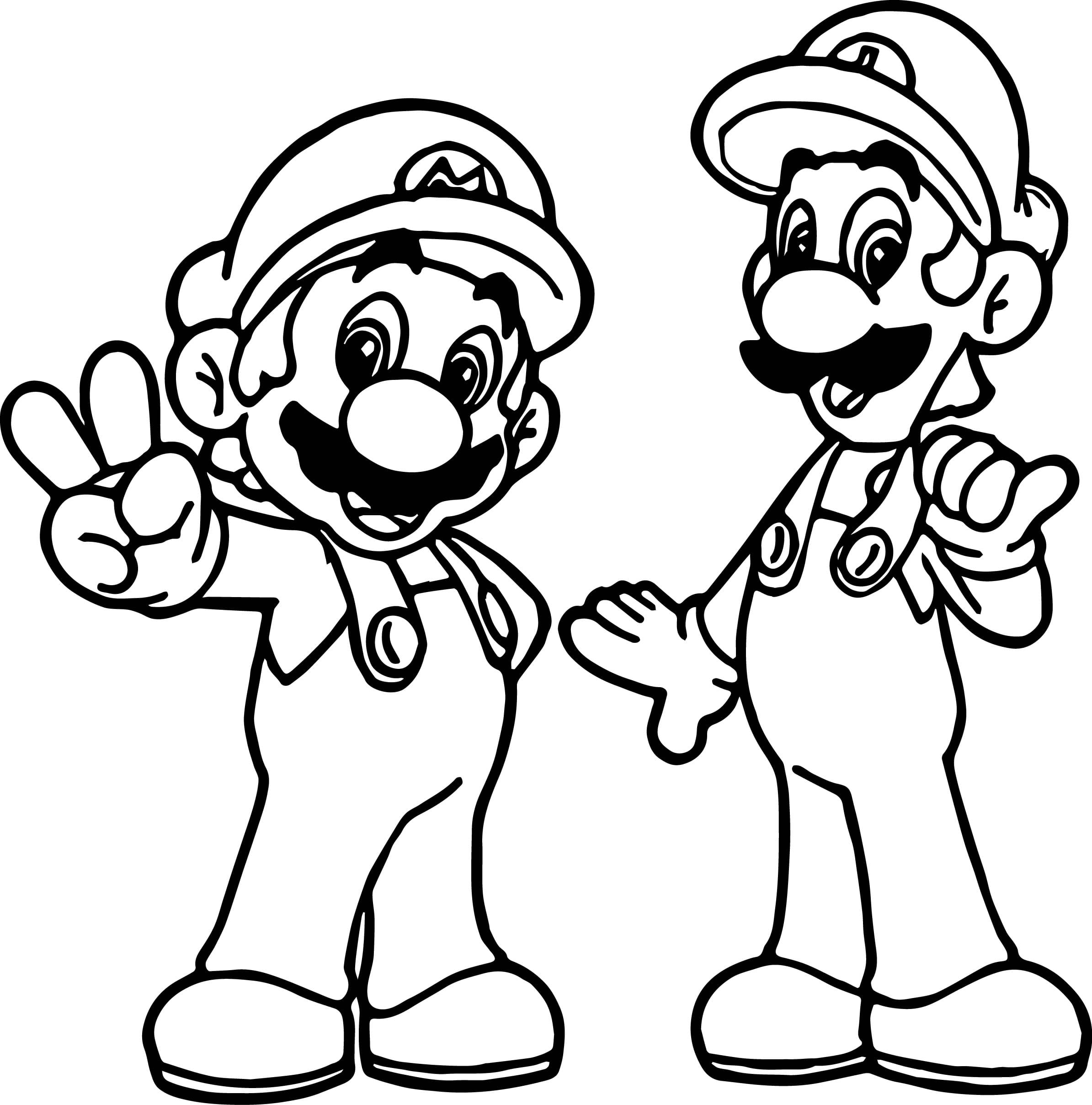 Dibujos Mario Bros para colorear - 100 imágenes se imprimen gratis