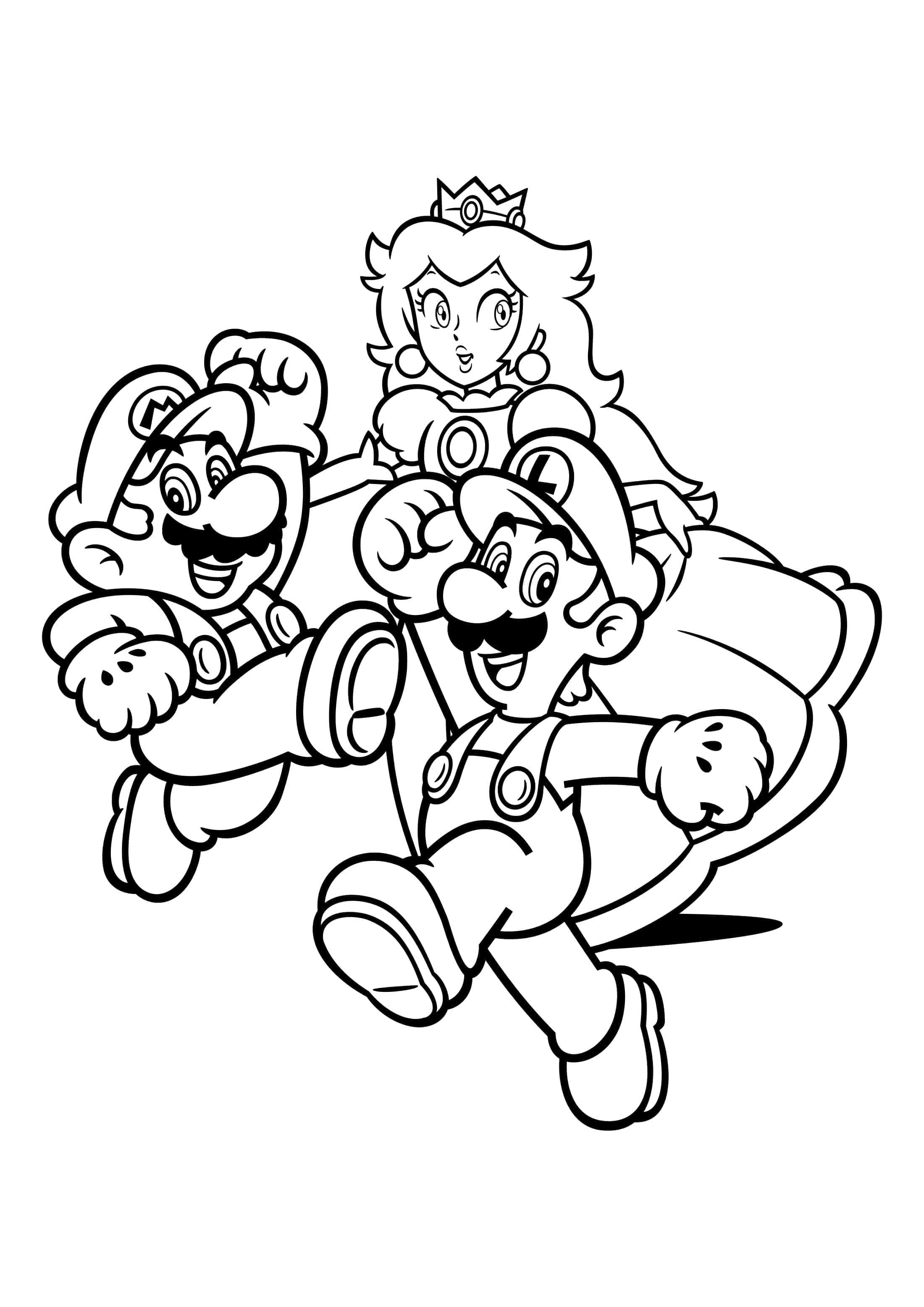 Раскраски братьев Марио и их друзей. 