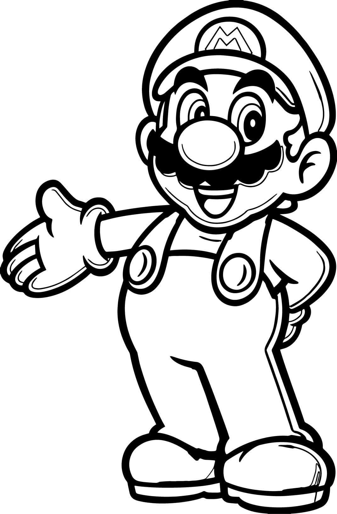 Desenhos do Mario para Imprimir e Colorir